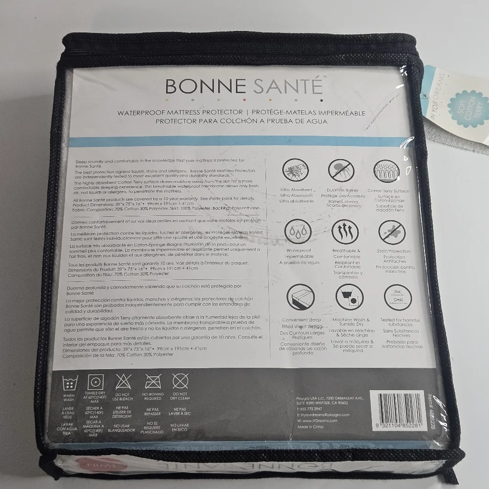 Bonne Sante Waterproof Mattress Protector Twin Size